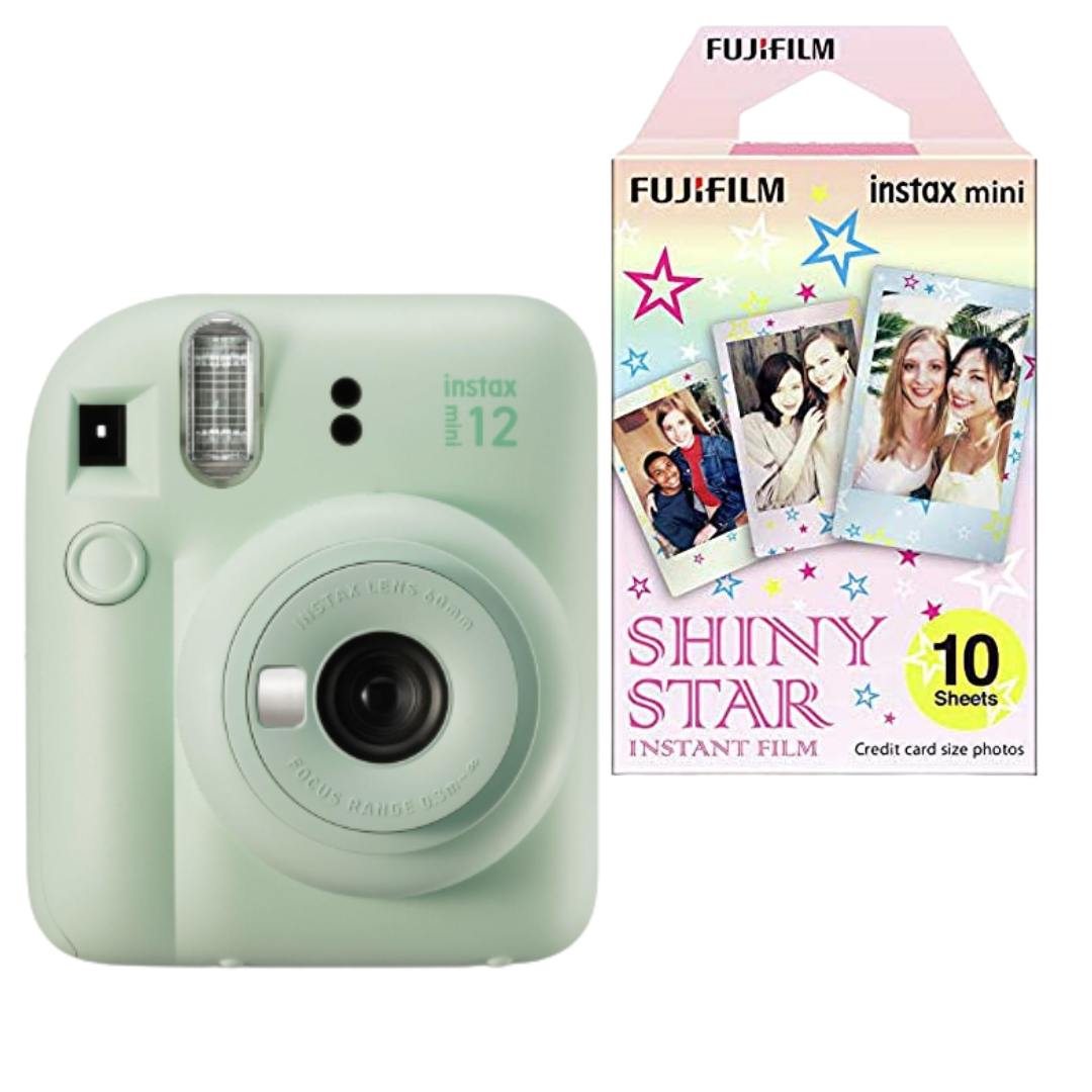 Fujifilm Instax Mini 12 - Funda para cámara instantánea + cámara, color  verde menta